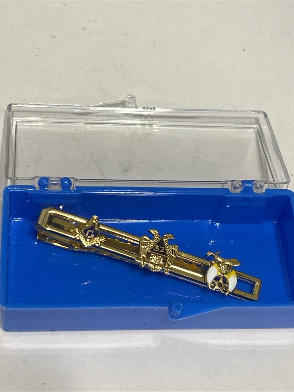 Vintage Masonic tie bar , gold tone